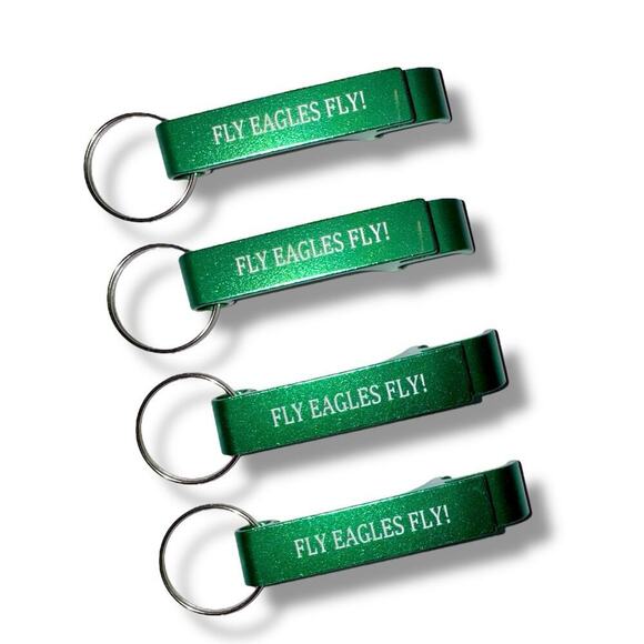 Philadelphia Eagles Keychain Bottle Opener Set of 4 - Picture 1 of 1